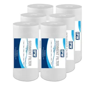 IPW Industries Inc. - 10" x 4.5"  Whole House Sediment Water Filter Cartridge - 6 Pack