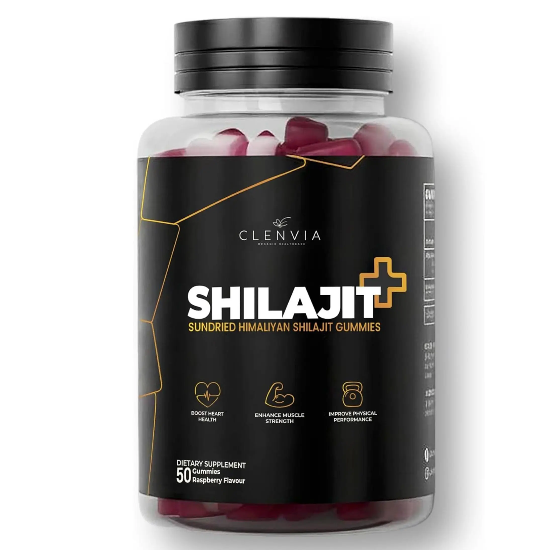 1000mg Sundried Himalayan Shilajit Gummies for Men & Women | 100% Organic, Non-GMO, Raspberry Flavor with 85+ Trace Minerals & Fulvic Acid for Energy & Immunity – 50 Gummies