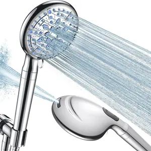 Shower Head with Handheld, 9 Spray Modes Showerhead, High Pressure Water Flow, Multi Sprayer Function Rainfall, Extra 70'' Long Hose Extension, Adjustable Rain Heads Chrome