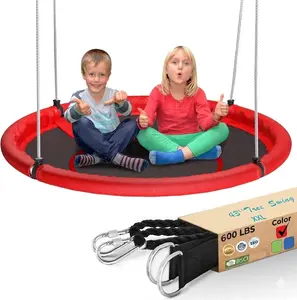 Children's Swing: Supports up to 600 lbs—stable and wobble-free. Features thickened edges to prevent bumps and bruises, ensuring you can fully enjoy safe, fun, and interactive moments. Play Equipment Playground Equipment
