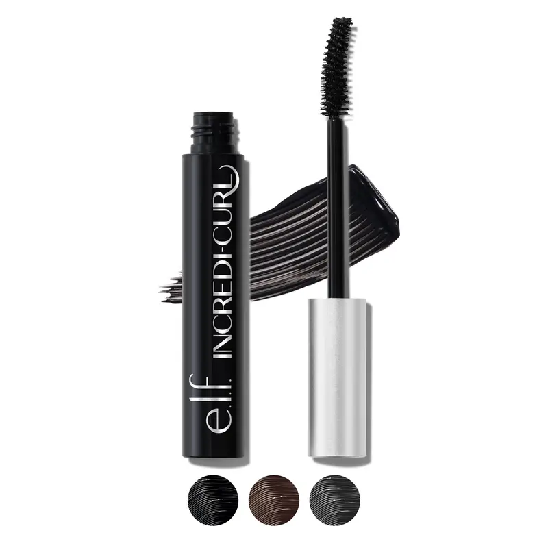 e.l.f. Incredi-curl Mascara - Volumizing & Curling Formula with Curved Bristles for Bold Lashes & Long-Lasting Wear 10mL