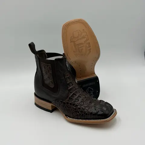 Botin grabado Cafe/ Embossed leather N