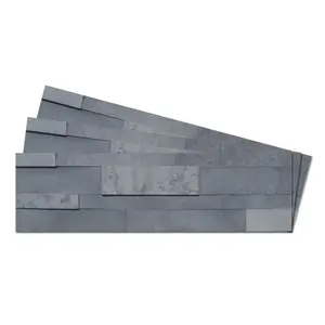 Concrete Gray - Self-Adhesive 3D Peel & Stick Real Concrete Tiles [Pack of 10]