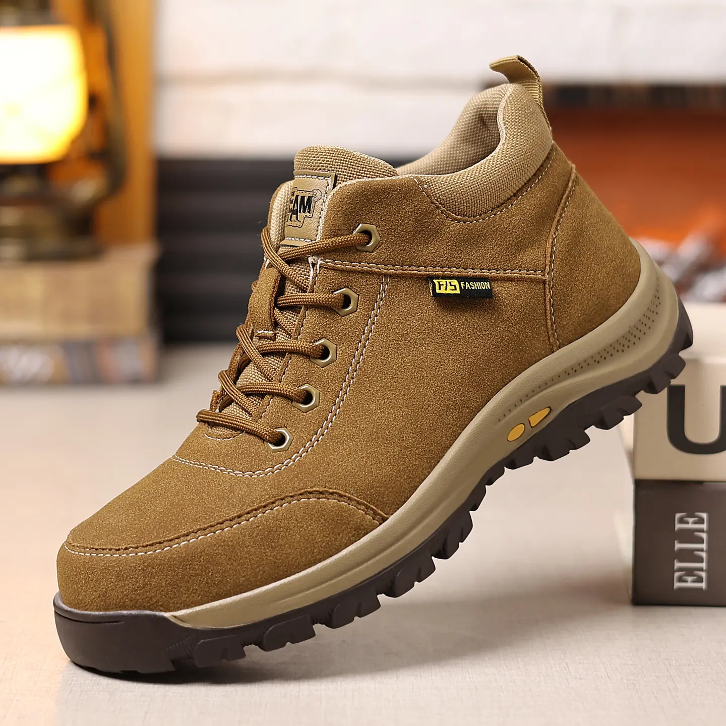 Men's Work Boots Waterproof Hiking Shoes Durable Outdoor Casual Boots with Anti-Skid Sole