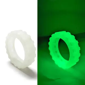 8PCS Silicone Luminous Luggage Caster Shoes Fluorescent Reduce Noise Suitcase Wheels Protective Cover Silent Sound Anti-abrasion
