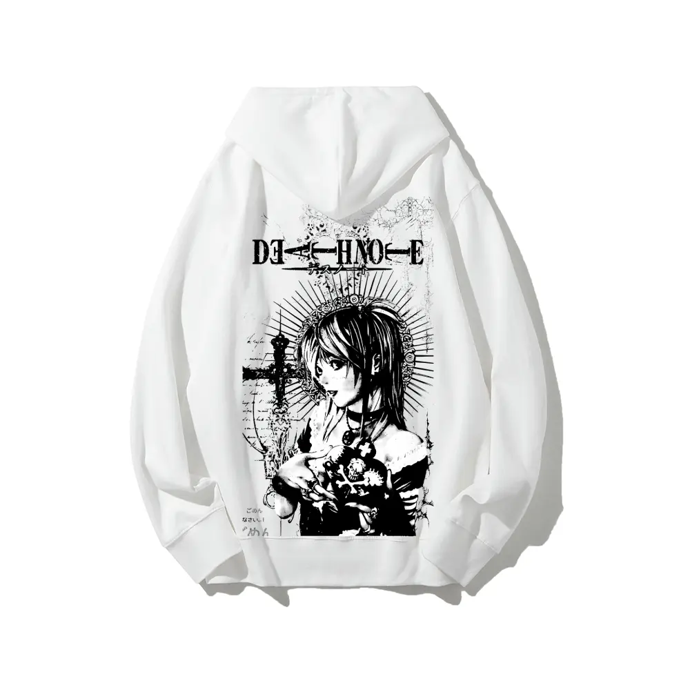 Death Note Misa Amane Anime Hoodie Pullover Cotton Streetwear Unisex Casual Couple Gift 100% Pure Breathable Eco-friendly Micro Elasticity