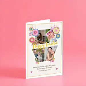 Custom Easter Photo Card – 5x8 Folded (10x8 Open) – Turn your memories into a beautiful keepsake they’ll cherish forever
