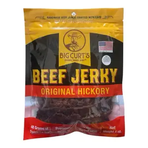 Big Curt's Hickory Hot Jerky - 44 Grams of Protein Per Bag Dried Beef Snack