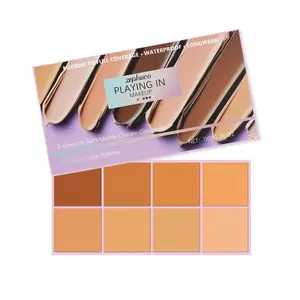 8-Color Medium Tone Concealer Palette, Soft Matte Cream Foundation, Waterproof Longwear Full Coverage for Dark Circles, Acne Marks, Blemishes