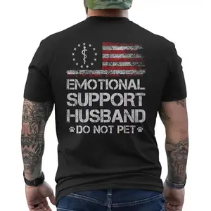 Emotional Support Husband Shirt, Funny Do Not Pet Medical Symbol T-Shirt, Gift for Husband EMT Boyfriend Husband Tee