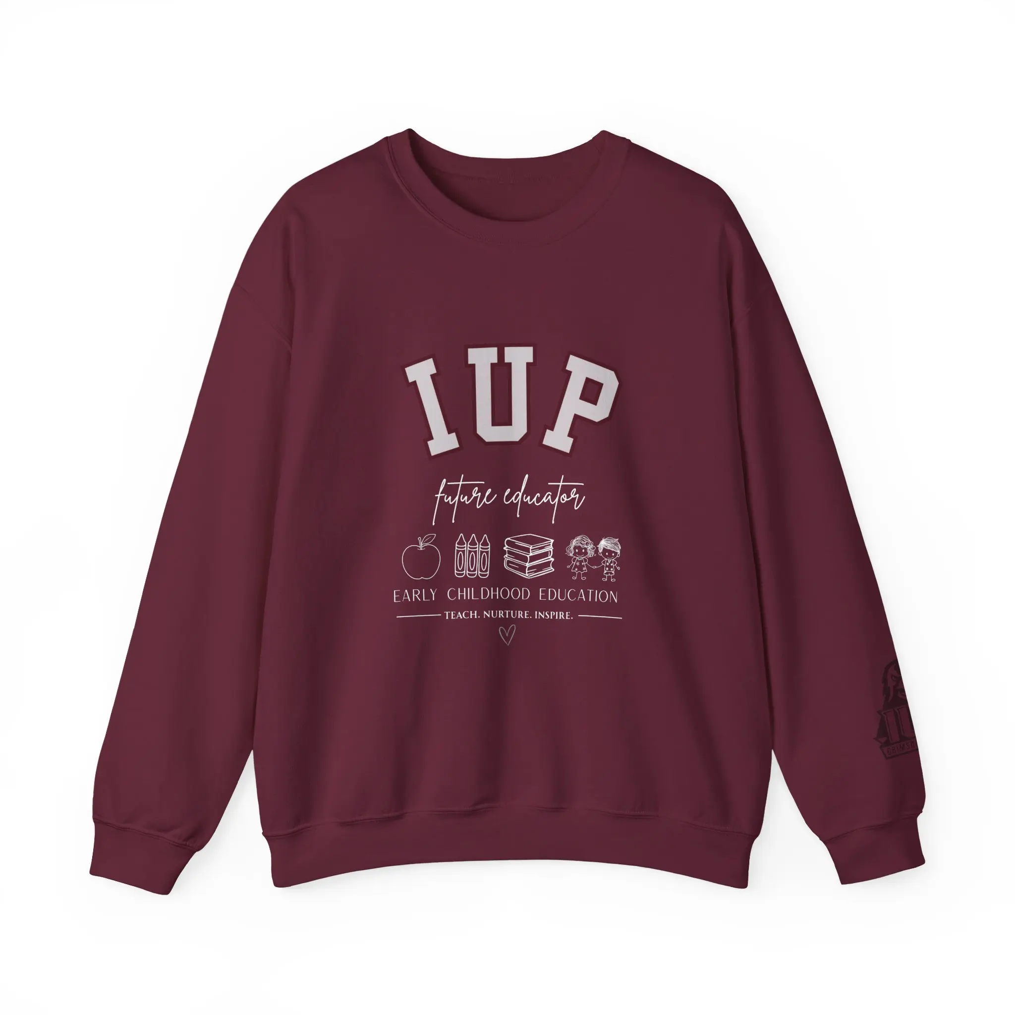 IUP Collegiate Ed Major Crewneck Sweatshirt | College Campus, Minimal Varsity
