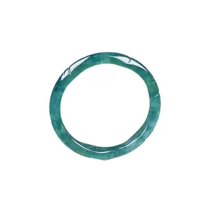 Natural Jade Ring Blue Water Bamboo Ring Female Jade Ring For Daily Wear