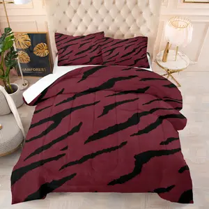 Zebra Pattern Comforter Set, Soft And Durable Bedding Set, Includes 1 Comforter And 1 Or 2 Pillowcases, Suitable For Children And Adults Daily Holiday Birthday Gifts Bedroom Decorations