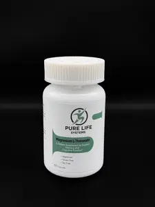 Pure Life Systems Magnesium L-Threonate - 2 Month Supply for Enhanced Brain Function & Sleep Quality - 60 Capsules