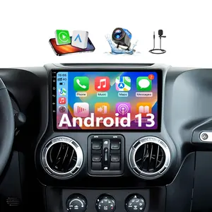10" Android 13 Car Stereo for Jeep Wrangler 2007-2018, Dodge Ram 2009-2012, JK, Compass | Wireless CarPlay & Android Auto | 2+64GB Touchscreen
