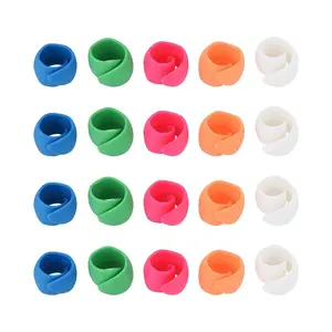 Simthread Embroidery Thread Spool Holder 20/100pcs - Multicolor Silicone Thread Organizer for Sewing and Crafting