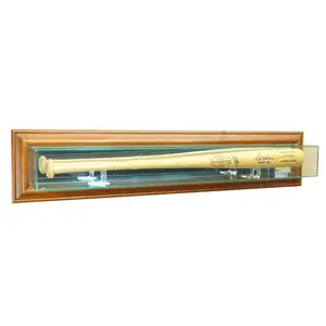 Perfect Cases  Wall Mounted Bat Display Case- Walnut