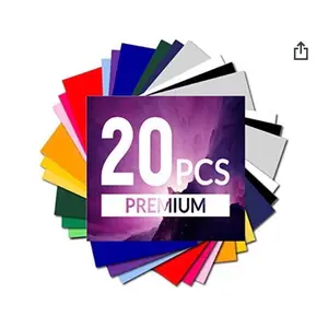 20 Assorted Heat Transfer Vinyl Sheets