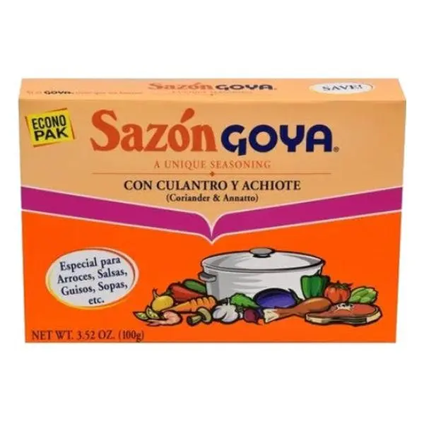 Goya Sazon Spice with Culantro and Achiote - Chef-Quality Seasoning Salt, 3.52 Oz Flavor Enhancer for Cooking Staples
