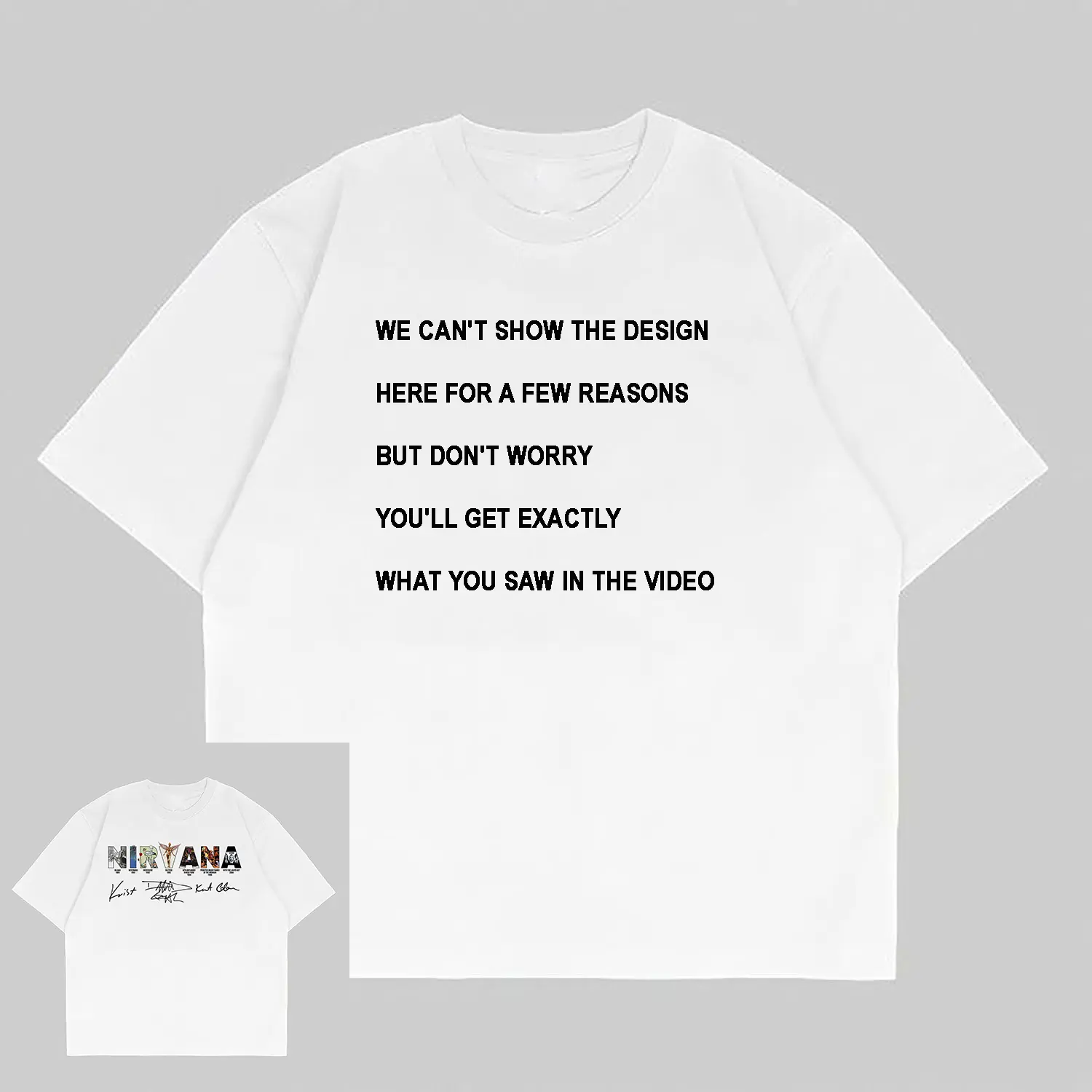 Men's Nirvana T Shirts Cotton Clothes Cool Short Sleeve Round Neck Tee Shirt Plus Size T-Shirt