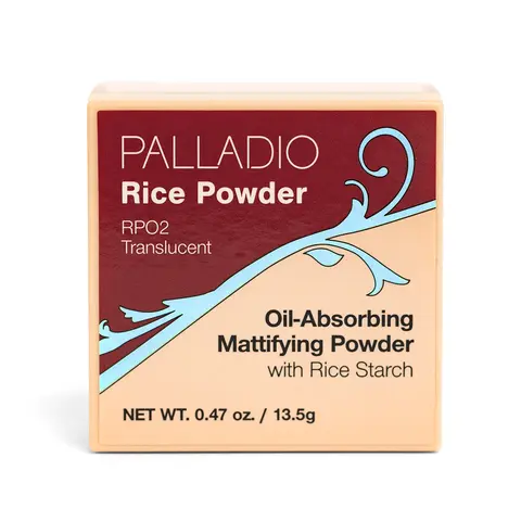 Palladio Rice Powder - Cosmetic for Matte Finish, Ideal for Makeup, Oil, and Setting Smoothness