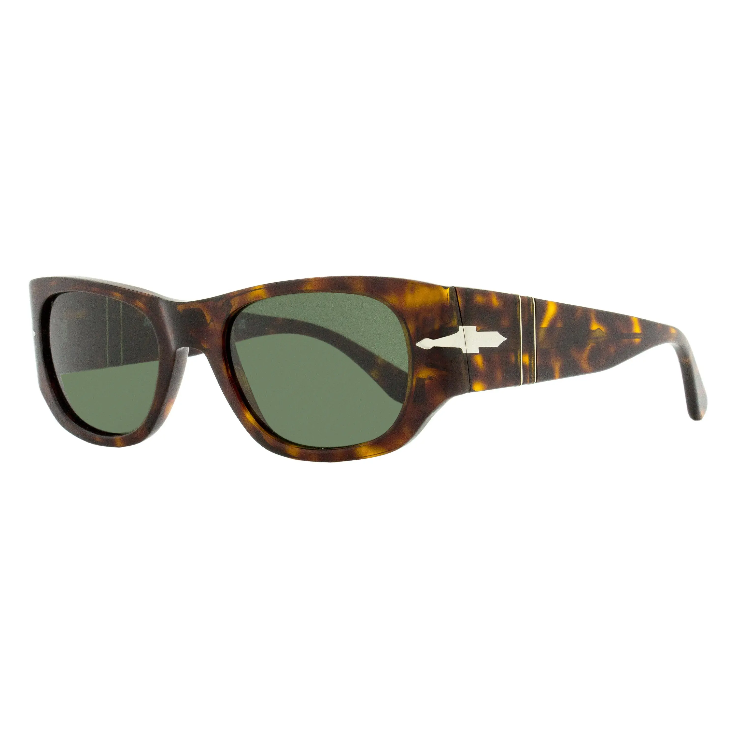 Persol Rectangular Sunglasses PO3307S - 24/31 Havana, 55mm, Stylish Accessories, Unisex Names, Statement Frame Glasses, Pilots Alternative Style Men's Sunglasses, Crystal Lenses, Fashionable, Handmade