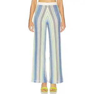Line & Dot Kit Striped Knit Sweater Pants in Blue Multi