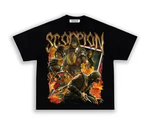 Scorpion Mortal Kombat Tee, Graphic Tee, Gift For Her, Gift For Fan