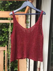 Lounge Style Short Slim-Fitting Solid Knit Sleeveless Tank Top Womenswear, Breathable Comfortable Casual Wear, Versatile for Daily and Seasonal