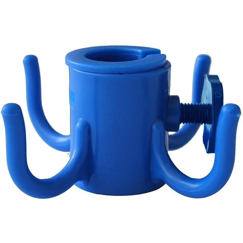 Beach Umbrella Hanging Hook,4-prongs Plastic Umbrella Hook Hanging for Towels /Hats/Clothes/Camera/Sunglasses/ Bags,Fit for Beach,Camping Trips Blue