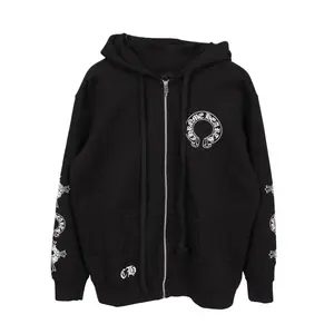 Pre-owned Chrome Hearts Cotton Small Leather Goods Horseshoe Dagger Hoodie