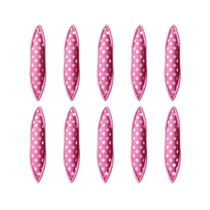Soft Curlers for Overnight Heatless Curls, No Heat Foam Rollers for Long Hair, Satin Sponge Curlers (10 pcs, pink)