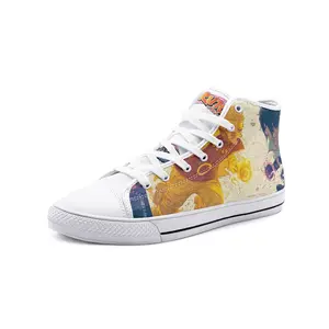 Uzu Naruto-Sasuke Unisex High-Top Canvas Casual Sneakers, Lace-Up Trainer Footwear