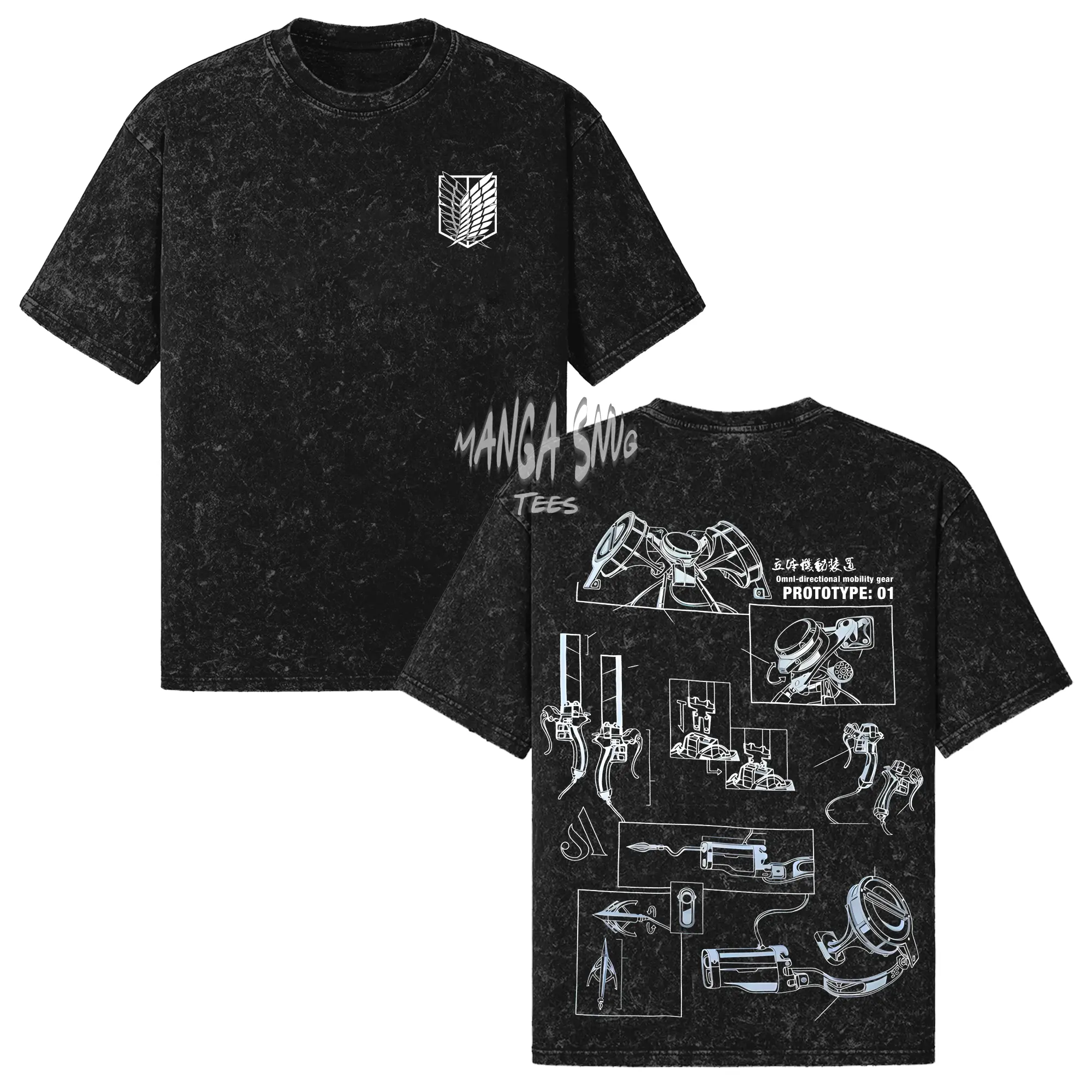 Scout Legion AOT Shirt – Erwin, Levi, Eren, Mikasa, Armin washed cotton tee Vintage-inspired anime apparel with high-quality print, soft fabric, and a perfect oversized fit for fans of Attack on Titan