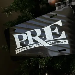 PRE Chrome Engraved License Plate