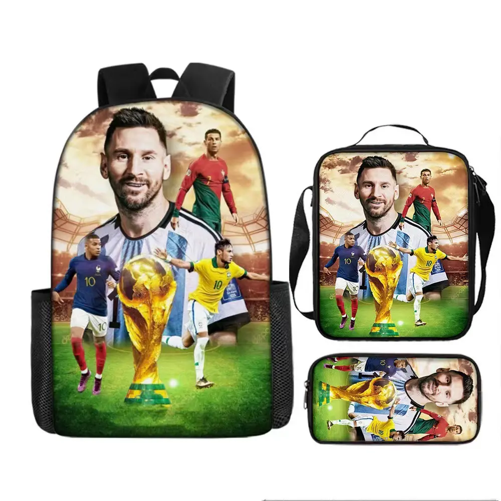 Backpack Set, 3 Piece Backpack Set With Lunch Box Pen Box , High Capacity Bookbag Lunch Bag Pencil Case Workplace Travel