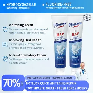 Hotluck Whitening Toothpaste: Fresh Breath, Yellow TeethGone, Cavity Protection, Stain Removal, Total Oral Care