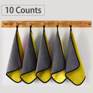 10 Counts Premium Microfiber Towels - Versatile for Home & Car, Soft & Scratch-Free Random Color