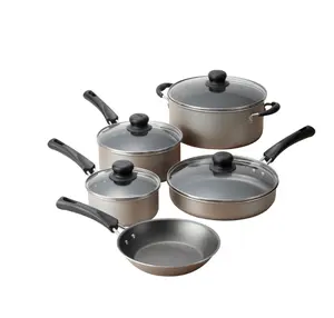 9-Piece Non-Stick Cookware Set, Champagne