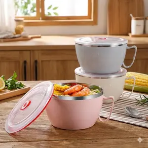 Double Layer Insulated Lunch Box, Insulated Bento Box, Stainless Steel Food Container for Hot & Cold Meals. Leakproof, Easy Clean, Microwave Safe. Portable Thermal Meal Prep for Office, School, Home.