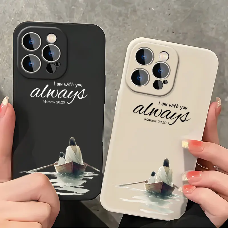 Christian-Inspired Aesthetic TPU Full-Coverage Smartphone Casing - Drop-Proof, Non-Slip Cellphone Protection Accessory for iPhone 17,16,15,14,13,12,11,XS,X & Select Samsung Models, Ideal Gift for Loved Ones, Accessories, Handheld