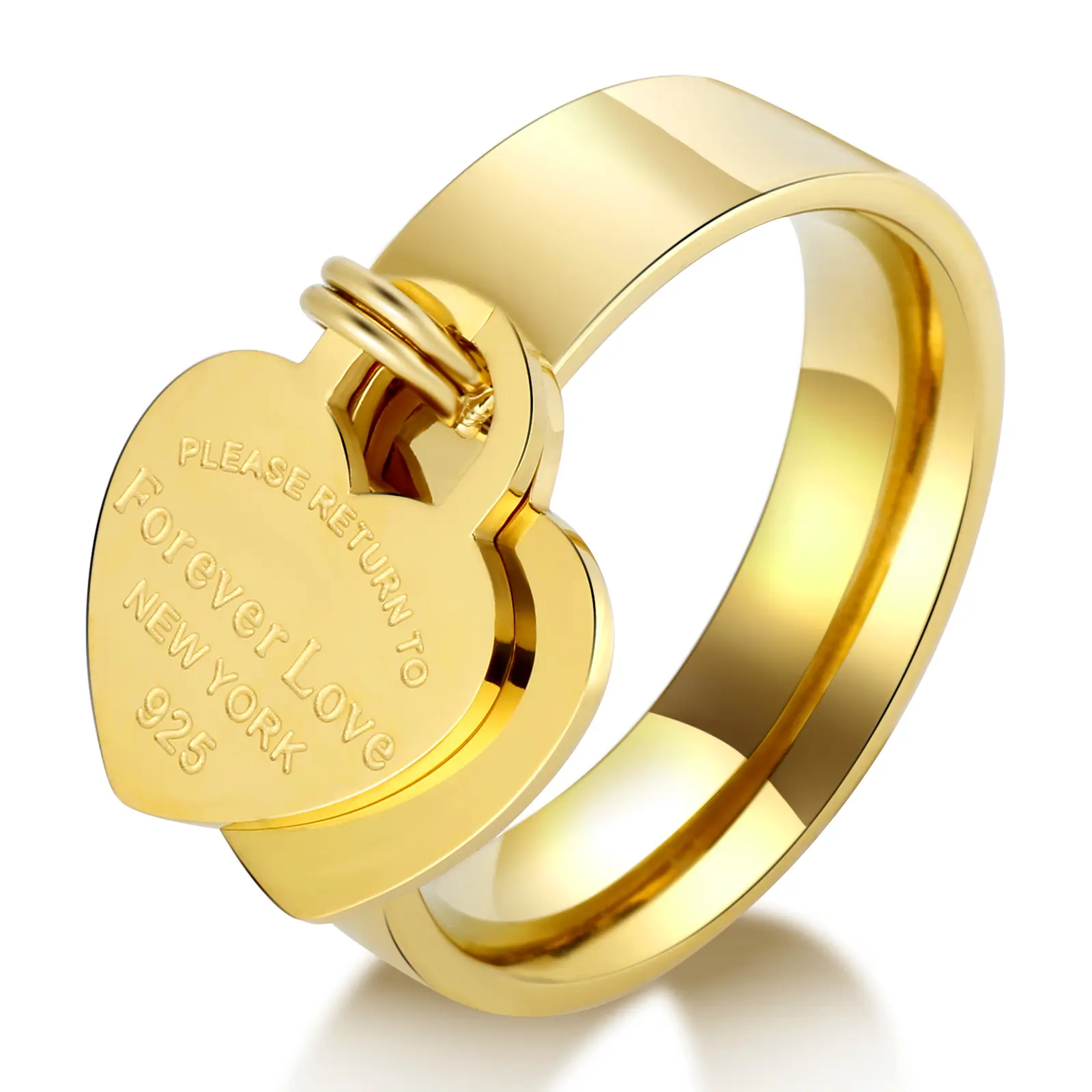 18k Gold  with Charms for Women, Heart Dangle  Graducation Gift 18k Gold Plated  Engraved Promise  Jewelry bracelet  men Stainless Steel Blue Lodge Ring 7/11  ring