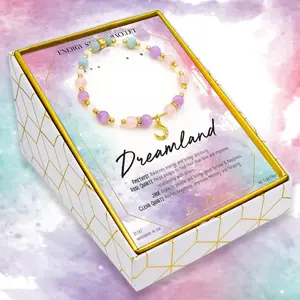 Dreamland Bracelet - Handcrafted in USA with Amethyst, Rose Quartz, Jade & Clear Quartz 14K Gold Filled - Adults