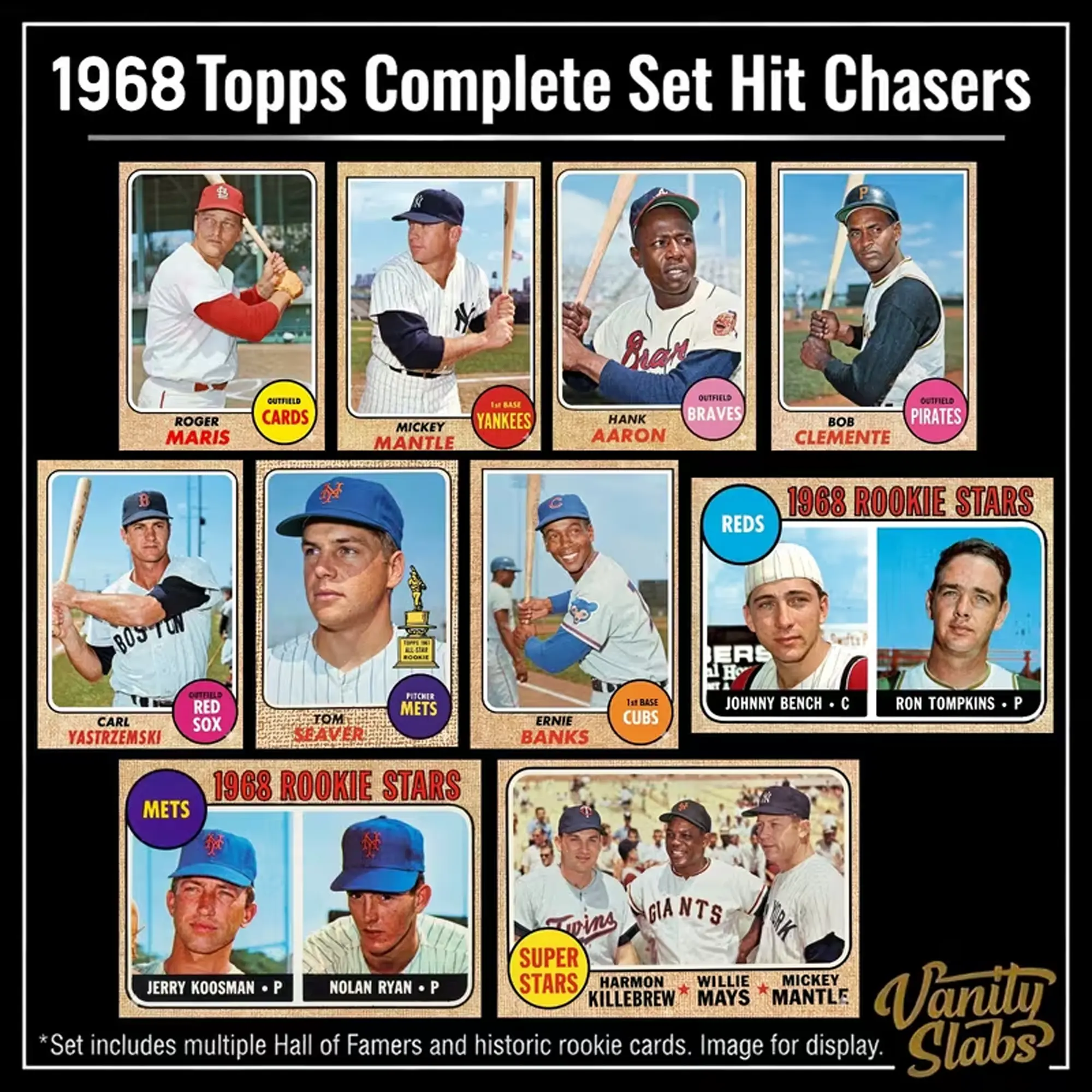 1968 Topps Baseball 598 Card CHASE Break | Get a Chance to Win Nolan Ryan Rookie Card from 1968 Set | Other Top Hits Included | Random Card from Set Encapsulated in Slab