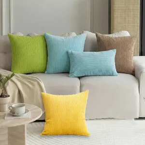 Nordic striped throw pillow, sofa cushion, solid color cushion, corduroy pillow, lumbar support, headboard cushion, exclusively available