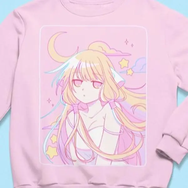 CHOBITS Chii Kawaii Anime Girl Sweater (Artist Handmade)