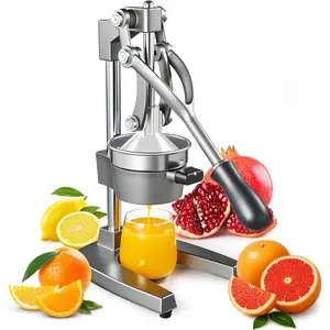 Cast Iron Juicer,Commercial Hand Press Squeezer,Heavy Duty Countertop Citrus for  Orange  Juice with Stainless Steel Cup