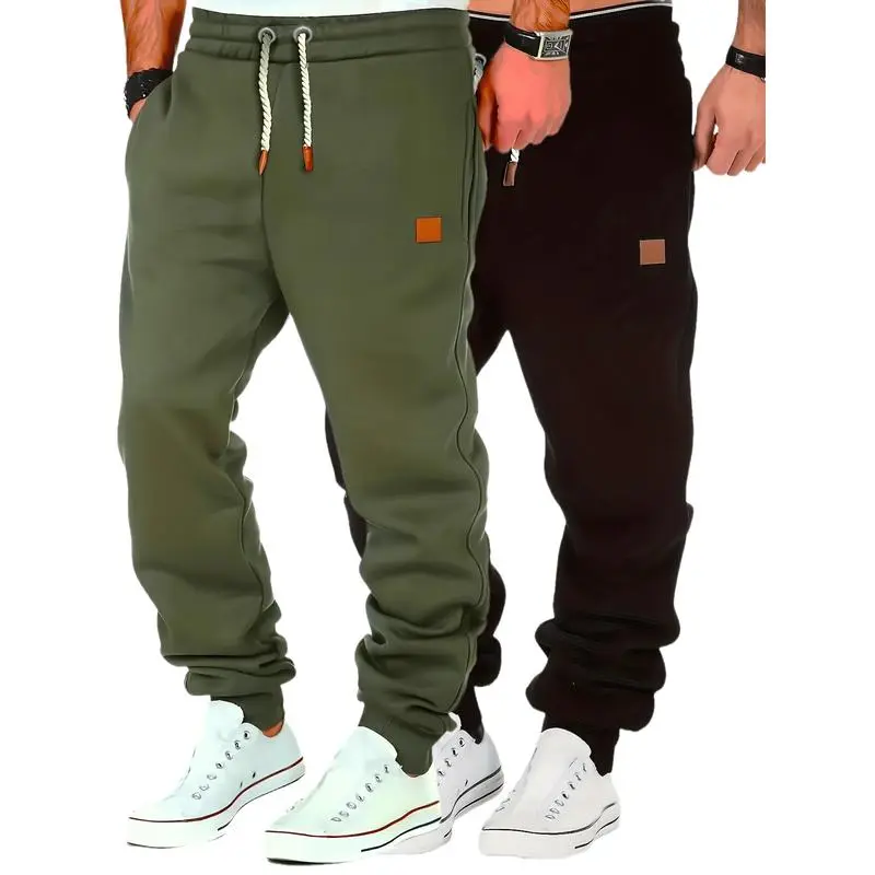 Men's Loose-Fitting Fleece-Lined Joggers, Water-Resistant Sweatpants with Elastic Waistband and Pockets for Winter Outdoor Activities, Machine Washable, Hiking, Utility Pocket, Lightweight
