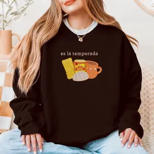 Es La Temporada Latin Inspired Holiday Sweater Crew Neck Crew Neck Crewneck Womenswear Comfortable Soft Style Winter
