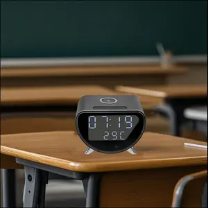 Advanced intelligent alarm clock, can be connected to a mobile phone, WiFi，HD， Suitable for bedrooms, living rooms, high-end decorative items, temperature can be checked